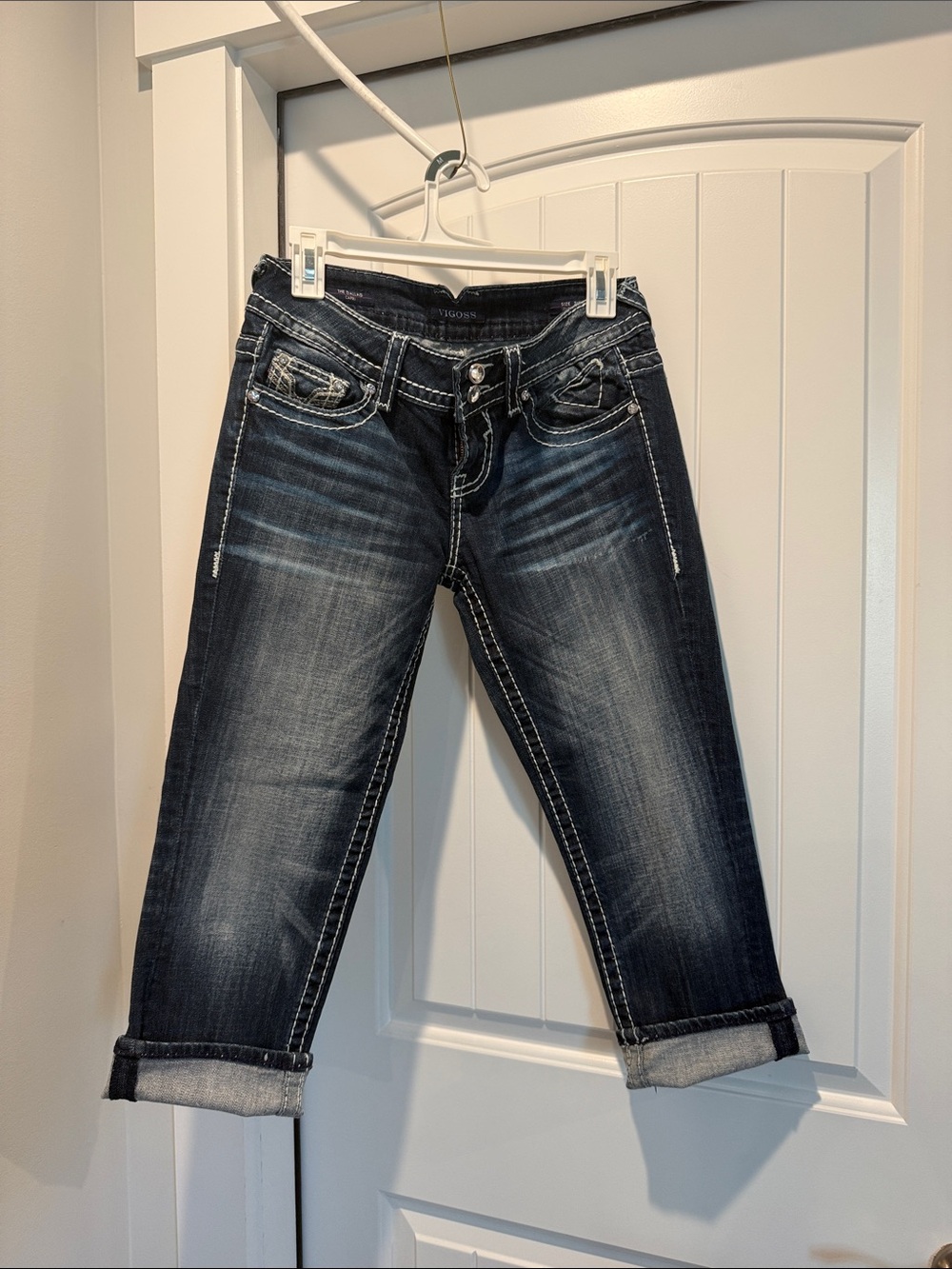 Vigoss Capri Dark Indigo Cropped Women's Jeans